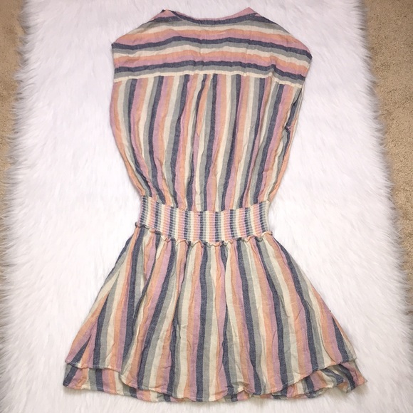 Rails Women’s Striped Multi-Color Button-Up Sleeveless Mini Dress - Picture 7 of 9